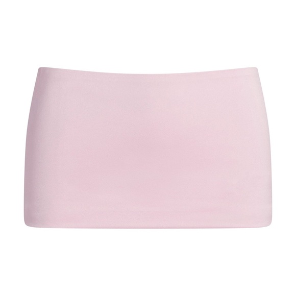 LEAU VOLARE SATIN MICRO MINI SKIRT BABY PINK medium K - Picture 2 of 9